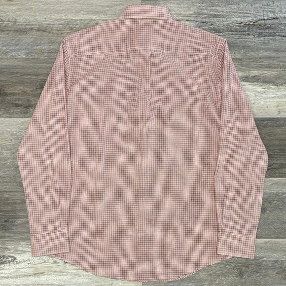 Johnnie-O Dorsey Sangria Pink Mens M Classic Check Long Sleeve Button Up Shirt - Picture 3 of 9